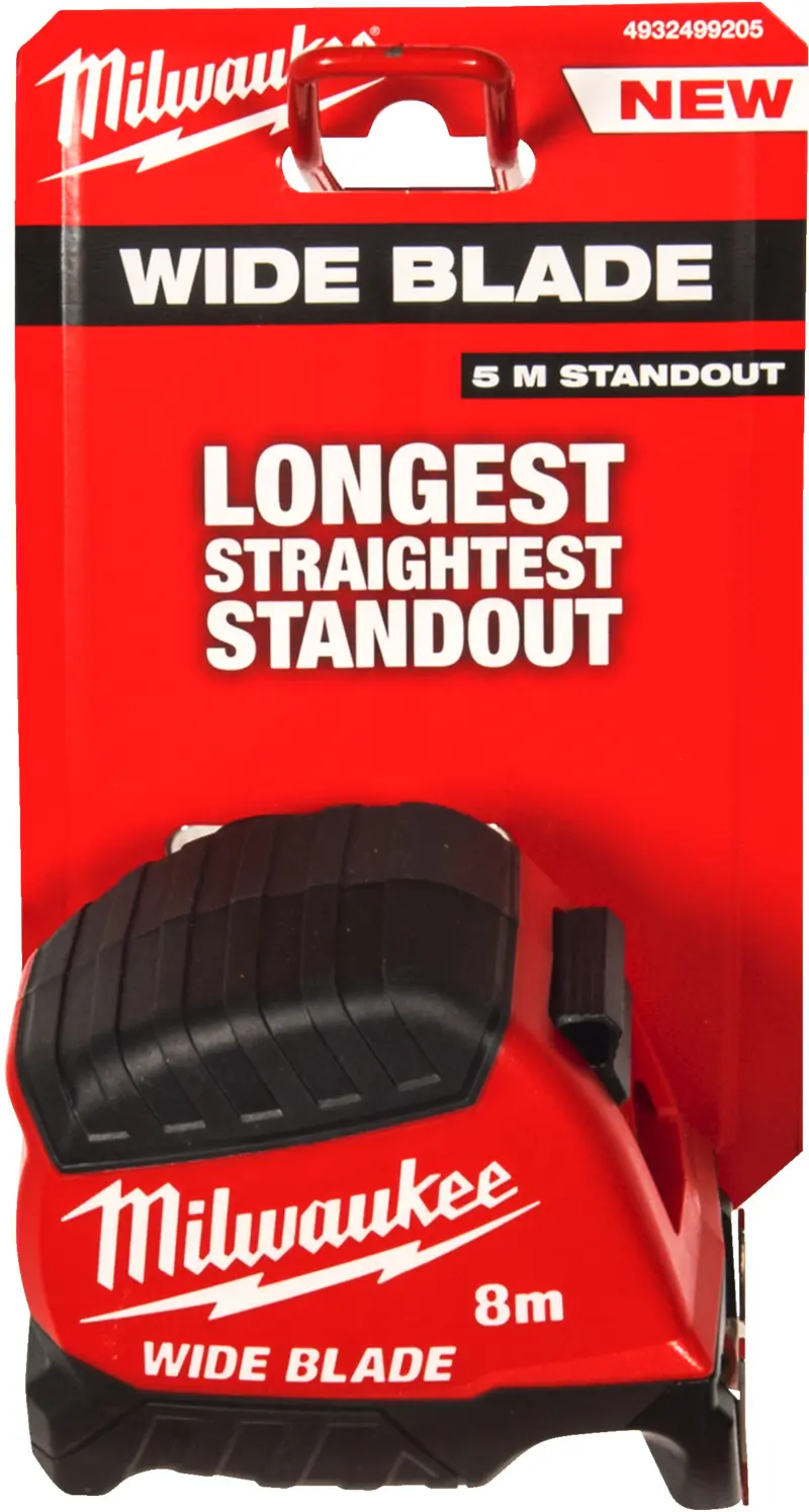 Široký svinovací metr Milwaukee WIDE BLADE (GEN2) 8M-35, délka 8 metrů, 4932499205